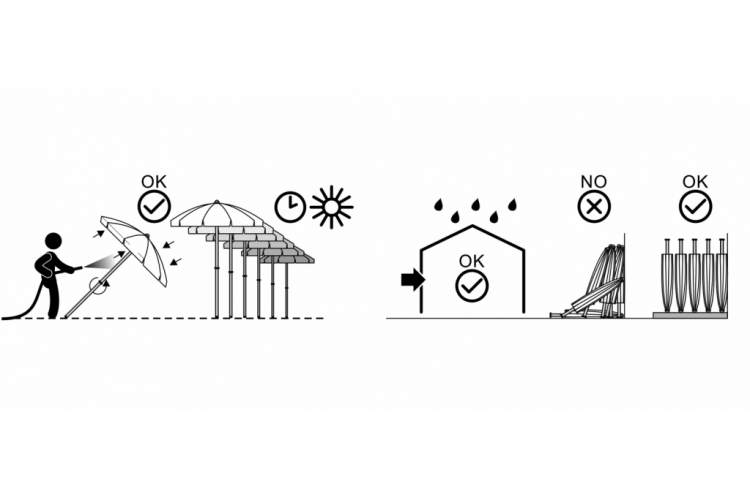 Зонт пляжный профессиональный Ø2.4 м Cezanne Magnani тортора-8