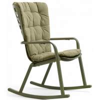 Кресло-качалка пластиковое с подушкой Folio Nardi агава, зеленый