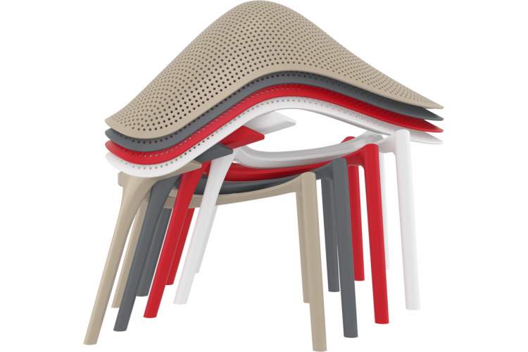 Лаунж-кресло пластиковое Sky Lounge Siesta Contract бежевый-8