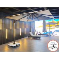 Зонт профессиональный 3х3 м Banana Plus Premier THEUMBRELA SEMSIYE EVI черный, натуральный