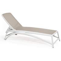 Шезлонг-лежак пластиковый Atlantico Nardi белый, тортора