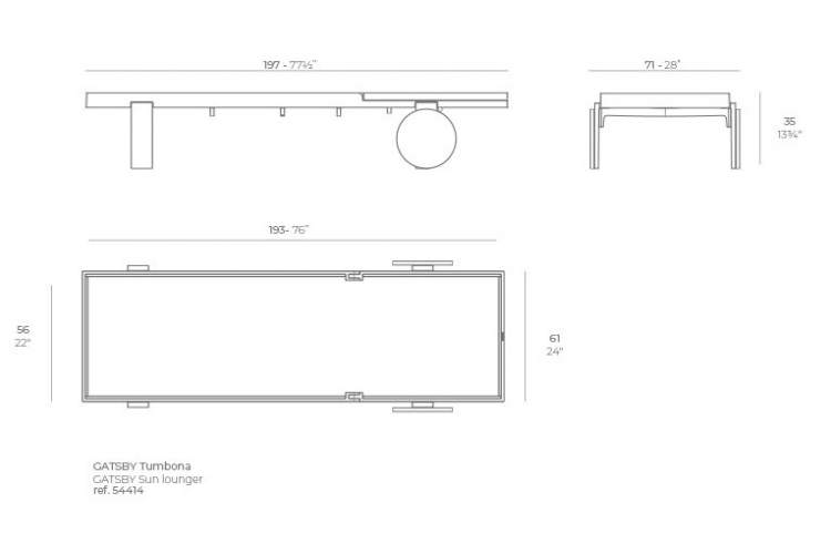 Лежак пластиковый Gatsby Basic Vondom тортора-1