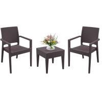 Комплект пластиковой мебели Miami Ibiza Siesta Contract коричневый