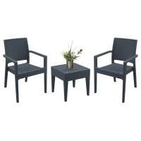 Комплект пластиковой мебели Miami Ibiza Siesta Contract антрацит