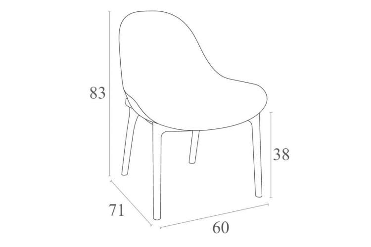 Лаунж-кресло пластиковое Sky Lounge Siesta Contract бежевый-1