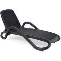 Шезлонг-лежак пластиковый Alfa Nardi антрацит