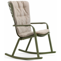 Кресло-качалка пластиковое с подушкой Folio Nardi агава, бежевый