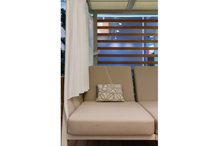 Шатер с лежаками Borromeo Higold бежевый, светло-серый-7