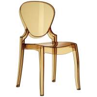 Прозрачный стул Стул прозрачный Queen PEDRALI янтарный пластиковый