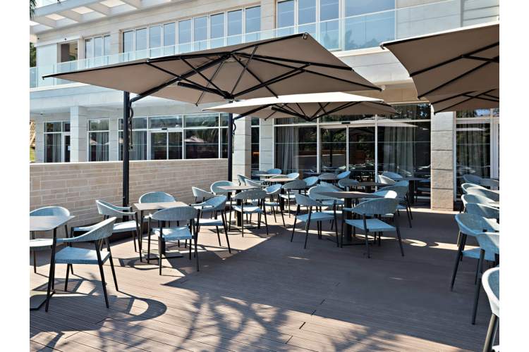 Зонт профессиональный 3х4 м Astro Carbon Scolaro графит, слоновая кость