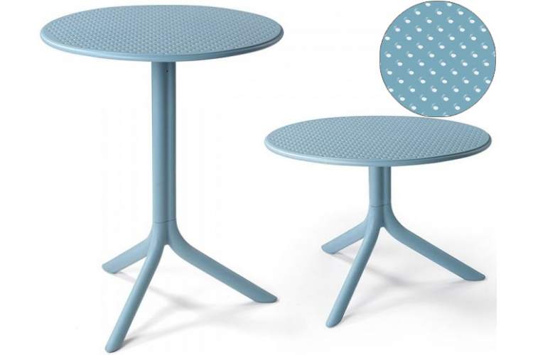 Стол пластиковый обеденный Step + Step Mini Nardi голубой