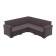 Диван пластиковый плетеный угловой с подушками Monaco Lounge Corner Siesta Contract коричневый