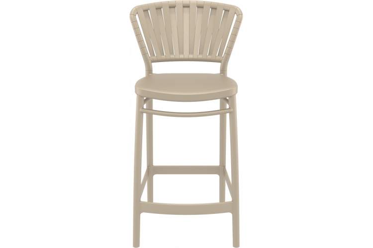 Стул пластиковый полубарный Portofino Siesta Contract бежевый-4