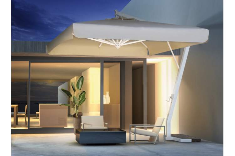 Зонт профессиональный 3х3 м Pompei Braccio Scolaro белый, слоновая кость