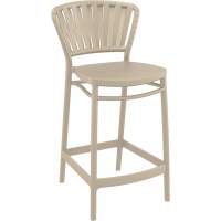 Стул пластиковый полубарный Portofino Siesta Contract бежевый