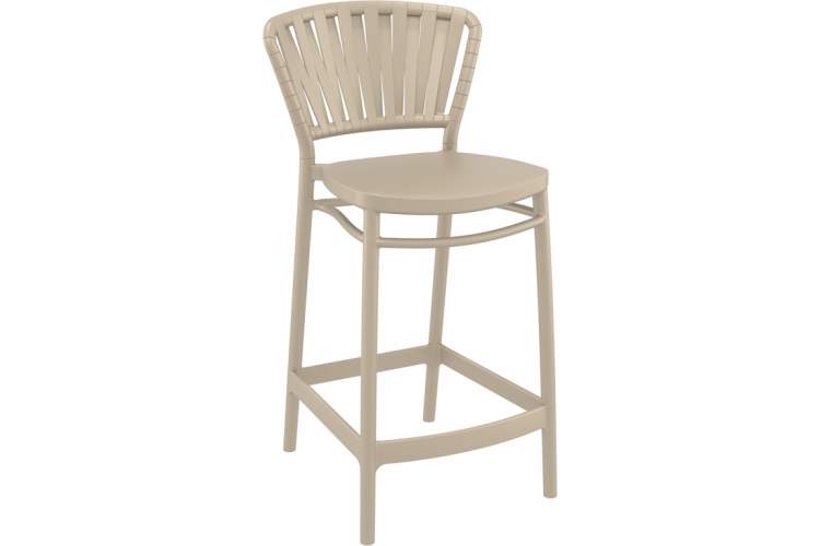 Стул пластиковый полубарный Portofino Siesta Contract бежевый