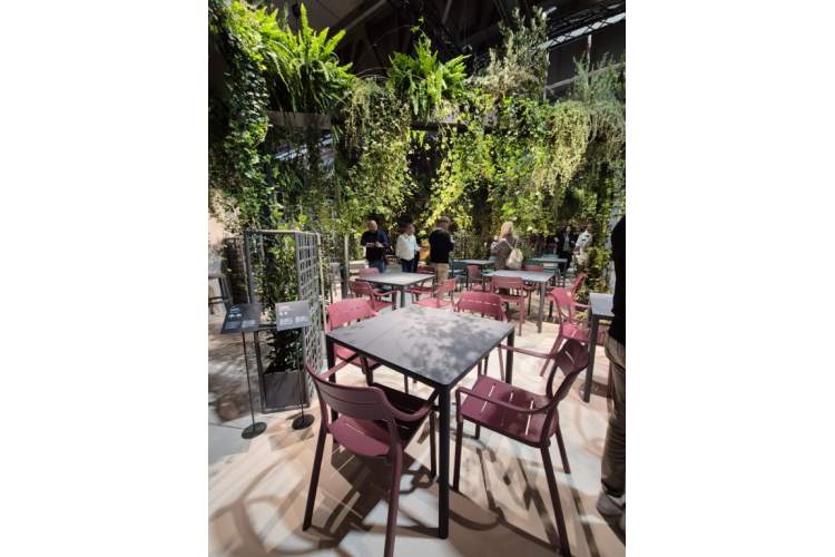 Кресло пластиковое Cassia Nardi бургунди-8