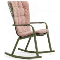 Кресло-качалка пластиковое с подушкой Folio Nardi агава, розовый
