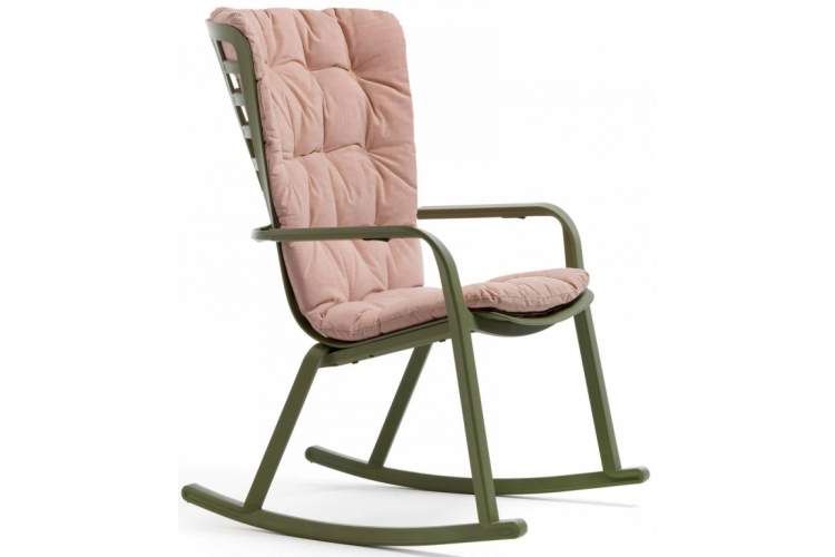 Кресло-качалка пластиковое с подушкой Folio Nardi агава, розовый