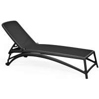 Шезлонг-лежак пластиковый Atlantico Nardi антрацит