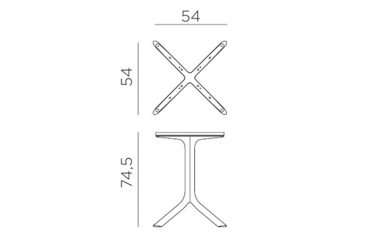 Стол пластиковый обеденный Clip 70 Nardi агава-2