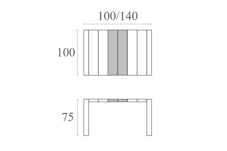 Стол пластиковый раздвижной Vegas Table Siesta Contract бежевый-1