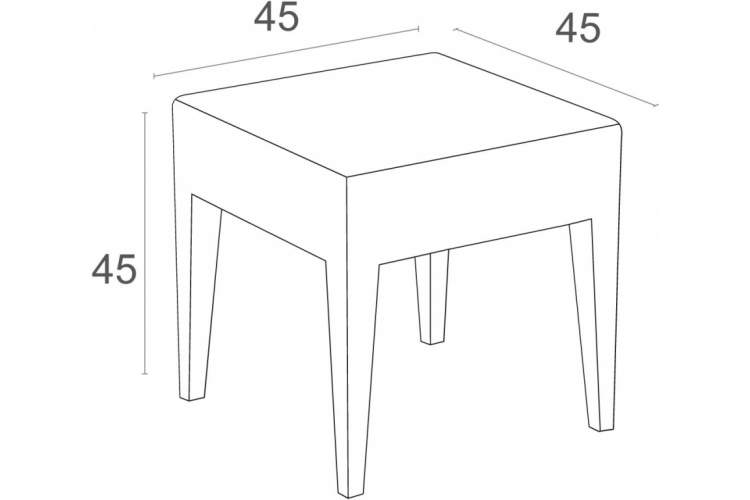 Комплект пластиковой мебели Miami Ibiza Siesta Contract белый-3
