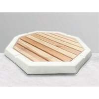 Поддон для уличного душа QP110 Wood Arkema белый