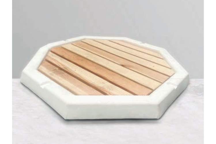 Поддон для уличного душа QP110 Wood Arkema белый