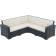 Диван пластиковый плетеный угловой с подушками Monaco Lounge Corner Siesta Contract антрацит
