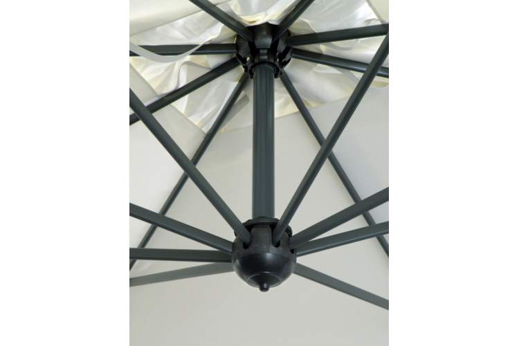 Зонт профессиональный 3х4 м Napoli Braccio Scolaro антрацит, слоновая кость-7