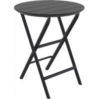 Стол пластиковый складной Helen Folding Table Ø60 Siesta Contract черный