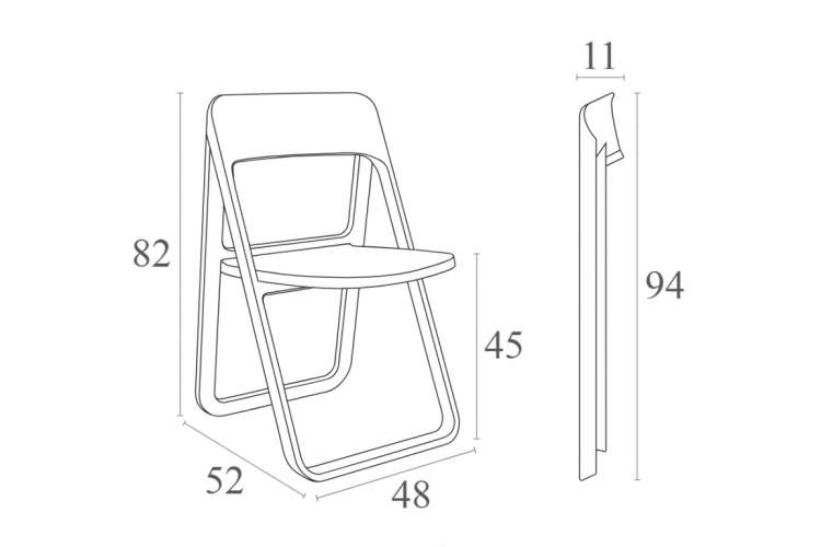 Стул пластиковый Dream Siesta Contract оливковый-1