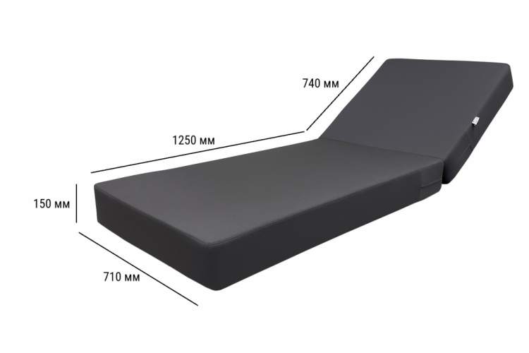 Матрас для шезлонга Mattress Acrylic ReeHouse серый-1