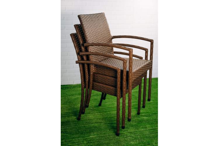 Кресло плетеное Dove ReeHouse коричневый люкс-4