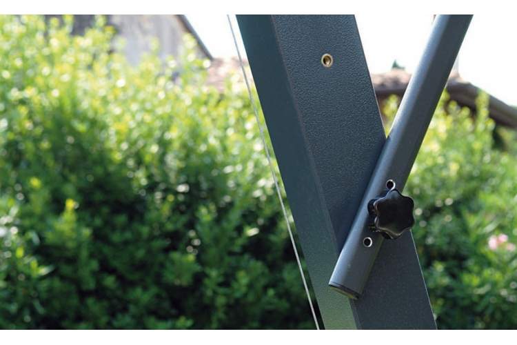 Зонт профессиональный 3х4 м Napoli Braccio Scolaro антрацит, слоновая кость-5