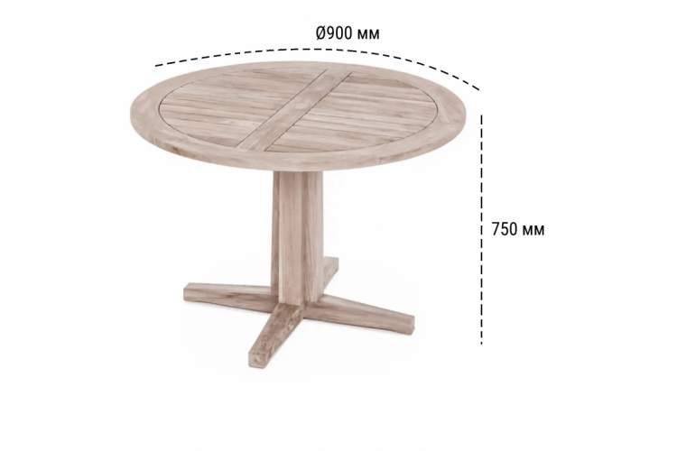Стол деревянный обеденный Texel Tagliamento натуральный-1