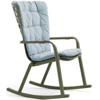 Кресло-качалка пластиковое с подушкой Folio Nardi агава, голубой