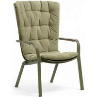 Лаунж-кресло пластиковое с подушкой Folio Nardi агава, зеленый