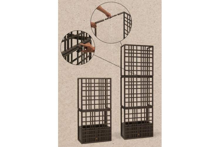 Кашпо пластиковое модульное Sipario 3 Nardi терра-5