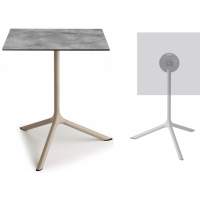 Стол ламинированный обеденный складной Tripe Maxi Folding Scab Design тортора, цементный