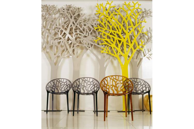 Кресло прозрачное Crystal Siesta Contract серый-6