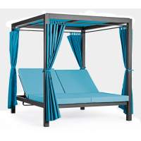 Шатер с лежаками Enigma Tagliamento антрацит, голубой