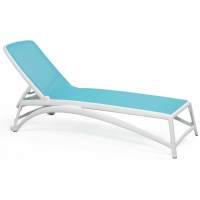 Шезлонг-лежак пластиковый Atlantico Nardi белый, голубой
