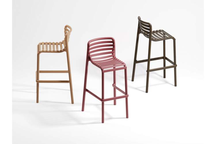 Стул пластиковый барный Doga Stool Nardi табак-6