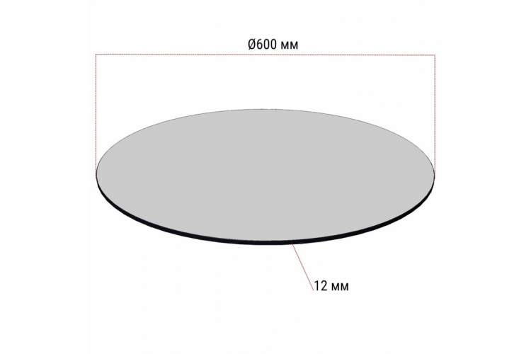 Столешница круглая HPL Fitto Genart индийский шесман-1