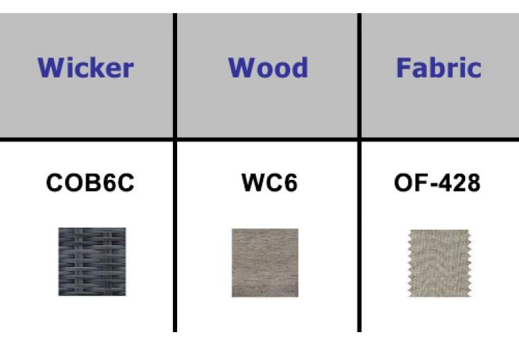 Комплект плетеной мебели Jura Tagliamento серый, натуральный-1