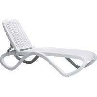 Шезлонг-лежак пластиковый Tropico Nardi белый