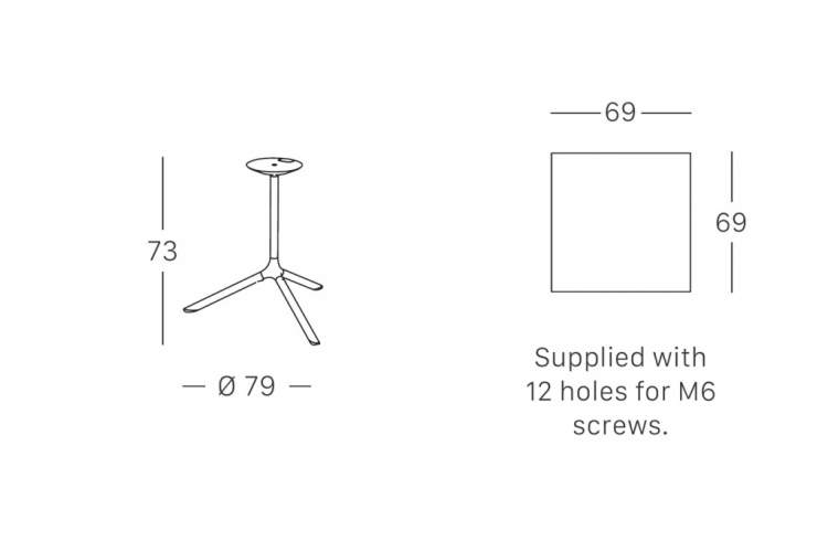Стол ламинированный обеденный складной Tripe Maxi Folding Scab Design тортора, белый-1