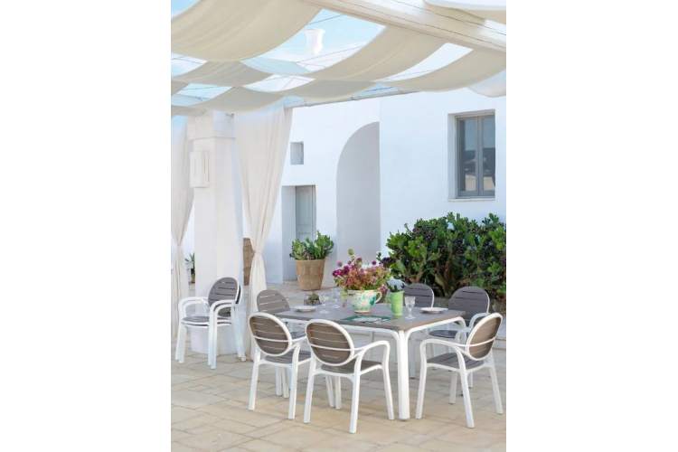 Кресло пластиковое Palma Nardi белый, тортора-7